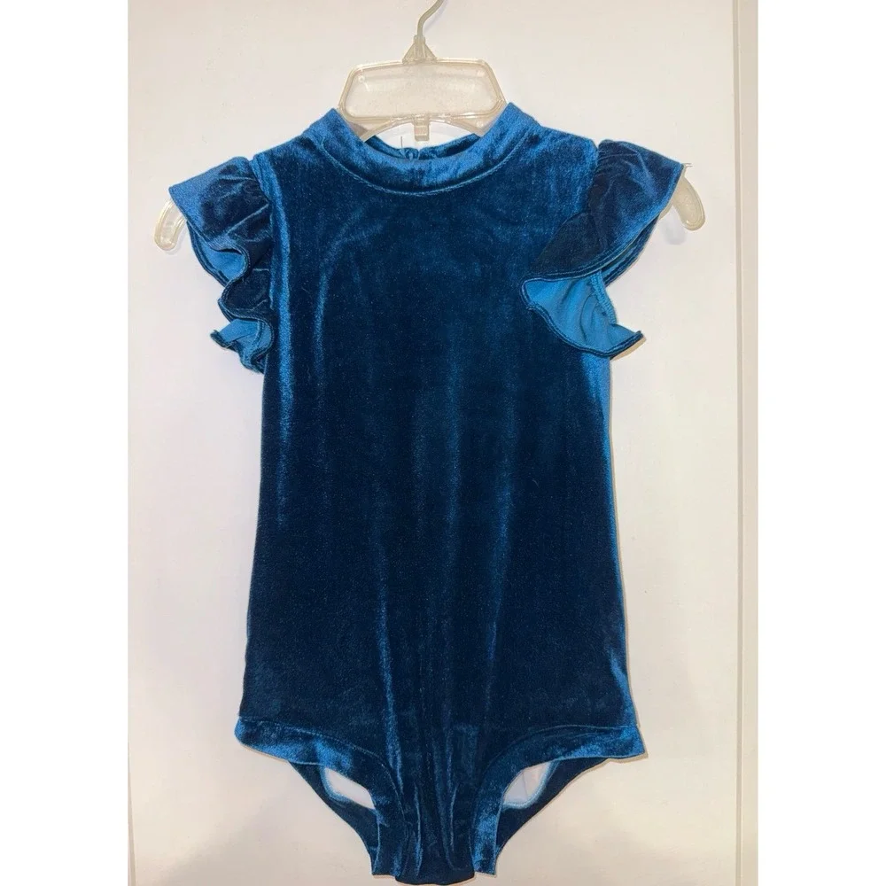 NWT! Evies Studio Dance Leotard Size Child Large Velvet Teal